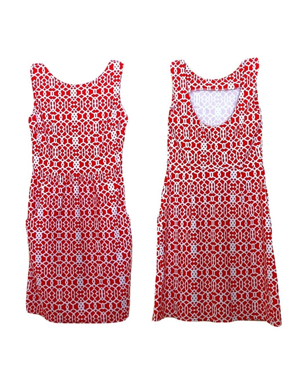 Jude Connally Mary Pat Geometric Print Dress XS Sleeveless Summer Vacation Beach